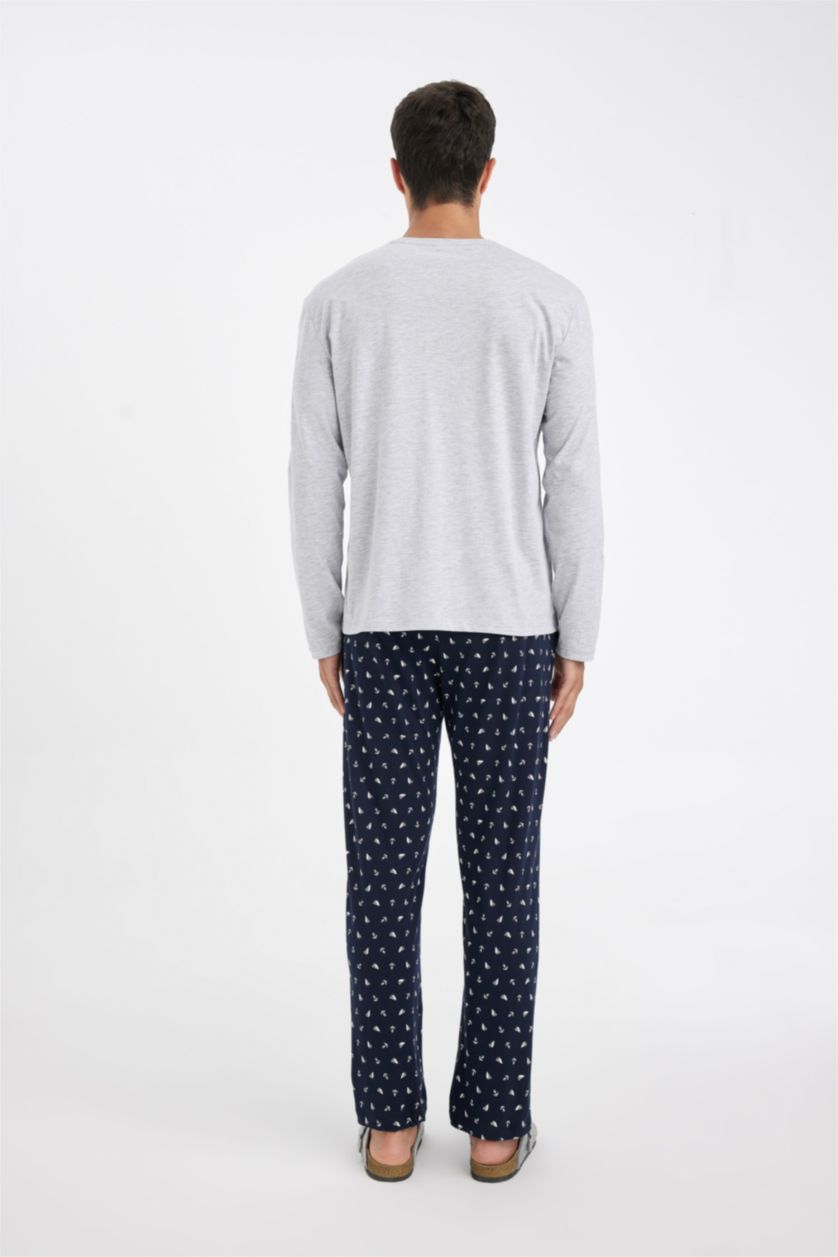 MAN NAVY Regular Fit 2 Piece Pajama Set