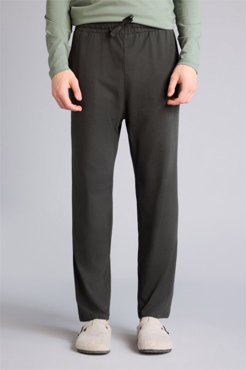 Erkek Açık Haki Regular Fıt Uzun Kollu 2'li Takım