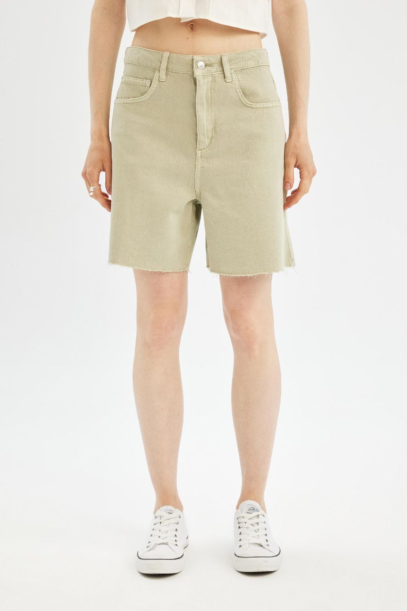 FEMME Bleu Short Coupe Régulière Taille Normale