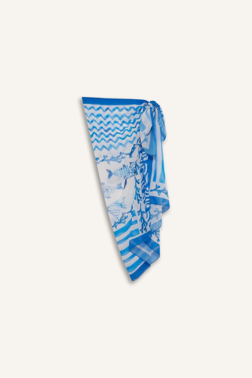 نساء اللون الملكي لباس بحر شيفون قصة عادية من Fall in Love