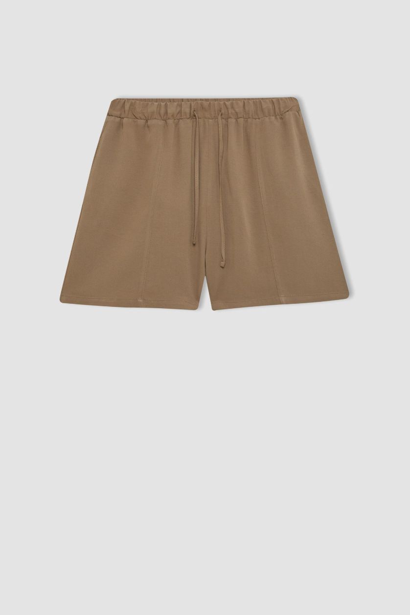 Woman Vison Regular Fit Normal Waist Linen Blend Shorts