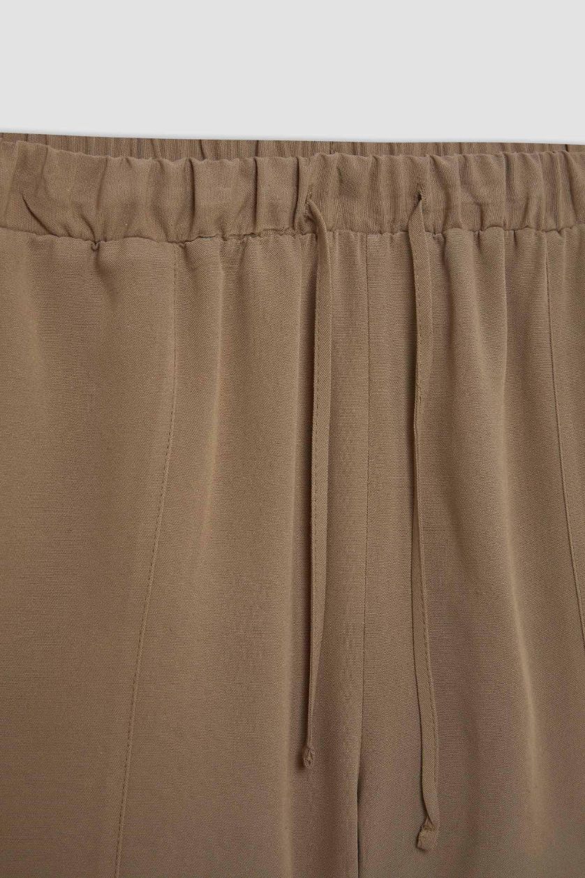 Woman Vison Regular Fit Normal Waist Linen Blend Shorts