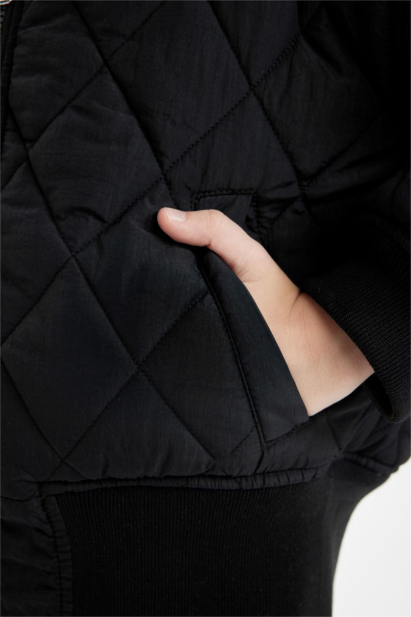 أولاد أسود قمصلة نفخ ذو وجهين بغطاء للرأس