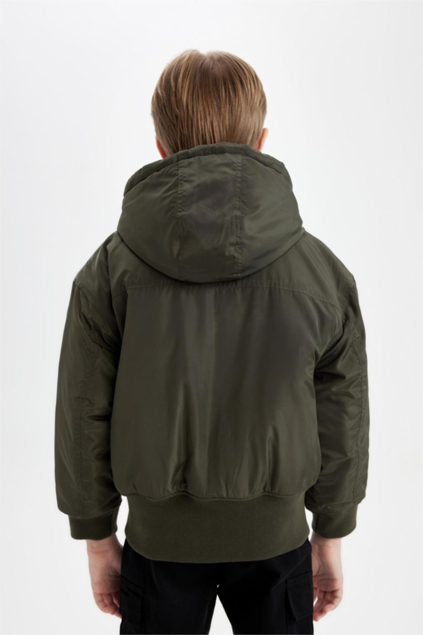 أولاد أسود قمصلة نفخ ذو وجهين بغطاء للرأس