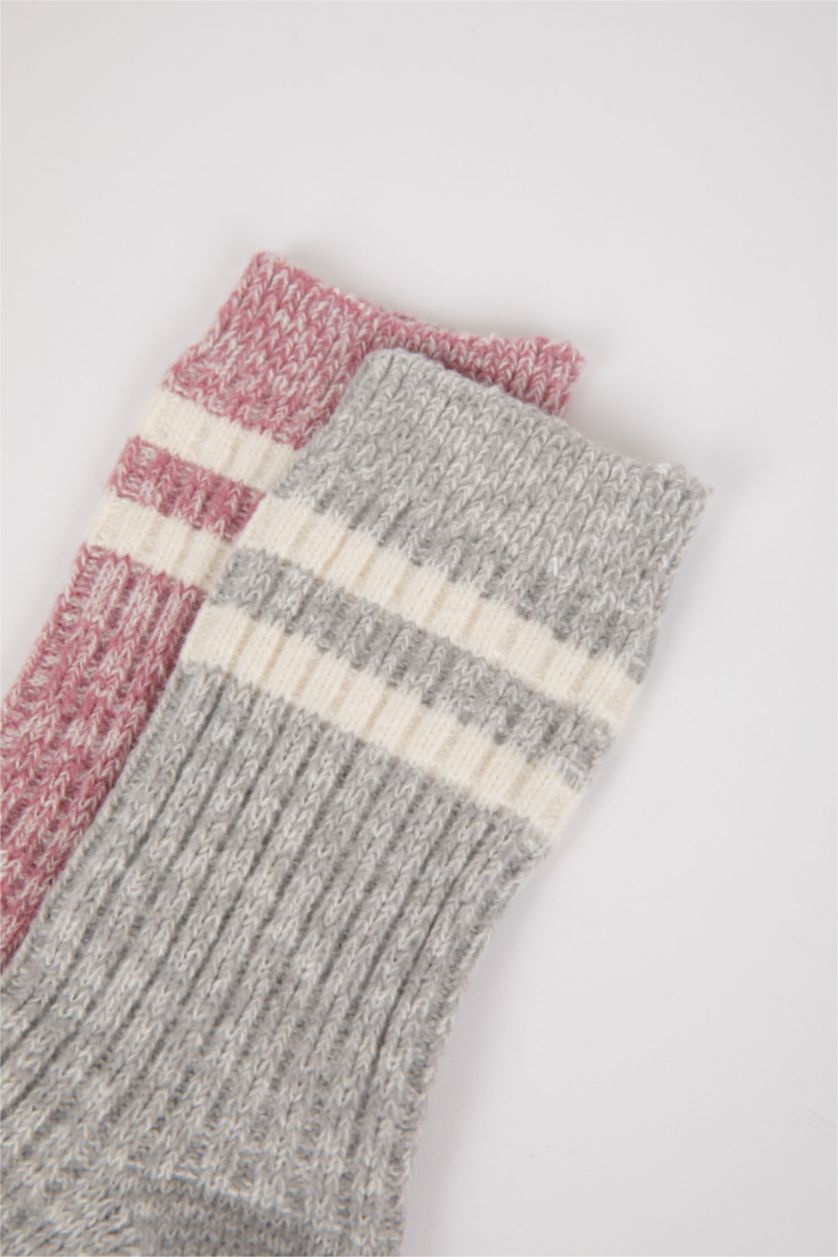 Kadın Karma Kadın 2'li Pamuklu Kışlık Bot Çorabı