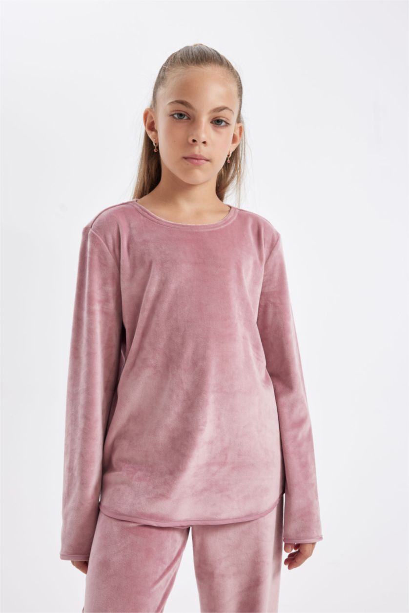 GIRLS & TEENS Rose Girl Regular Fit Polar Fleece 2 Piece Pajama Set