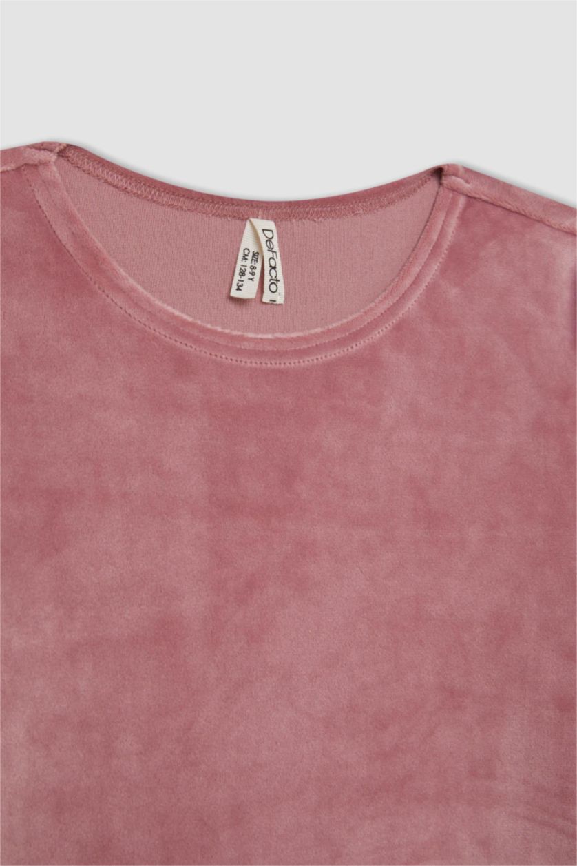 GIRLS & TEENS Rose Girl Regular Fit Polar Fleece 2 Piece Pajama Set