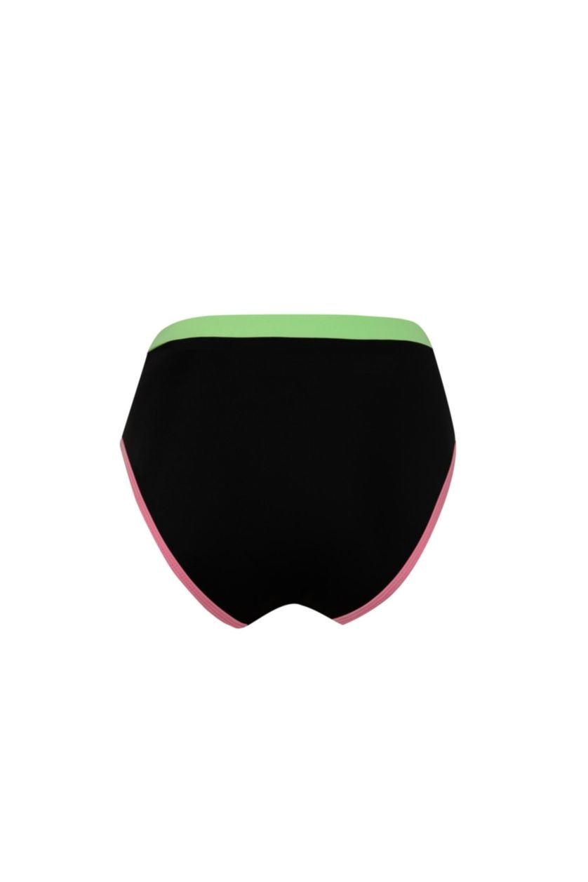 Woman Black Fall in Love Regular Fit Bikini Bottom