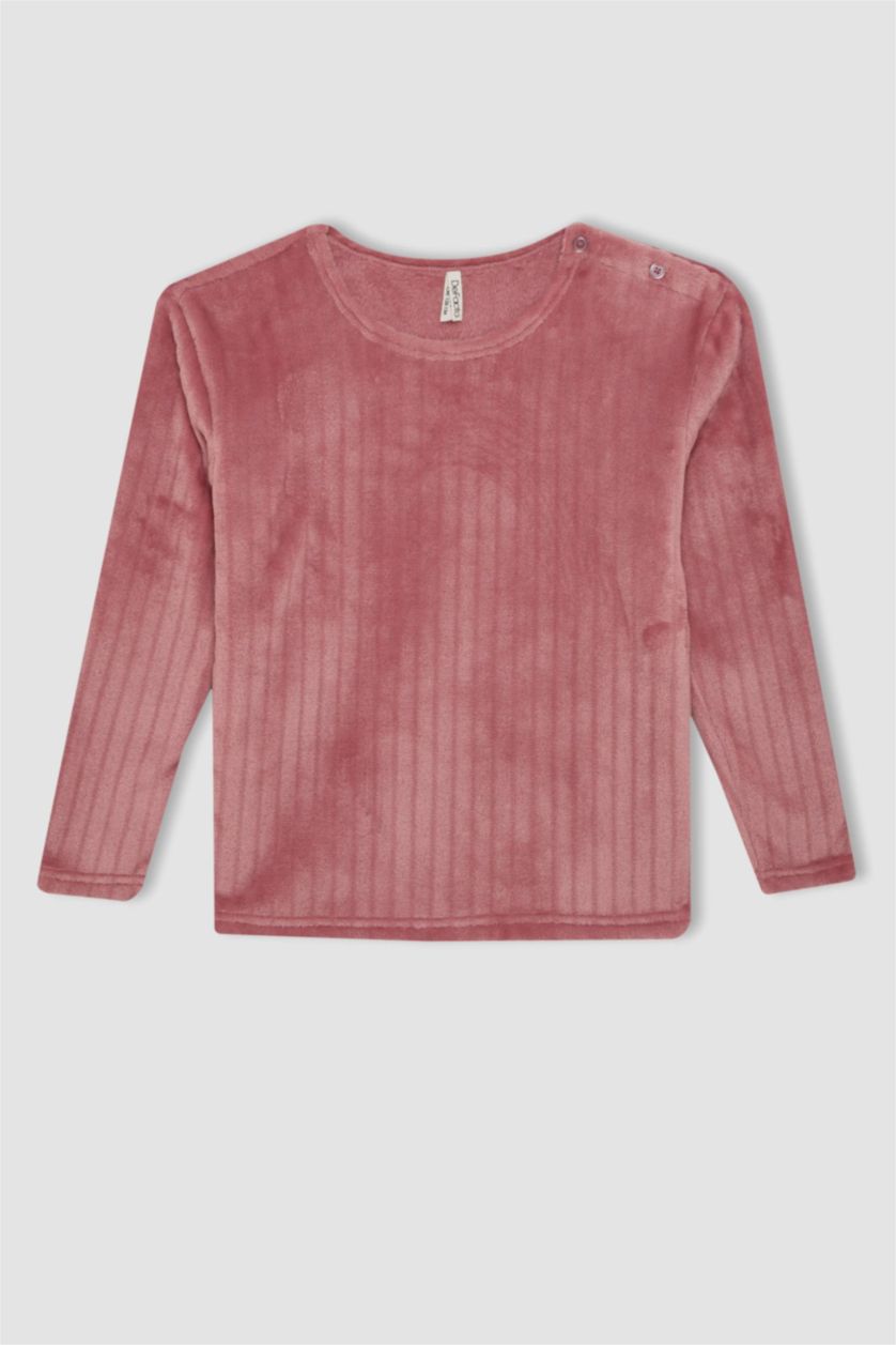 GIRLS & TEENS Rose Girl Fleece Long Sleeve 2 Piece Pajama Set