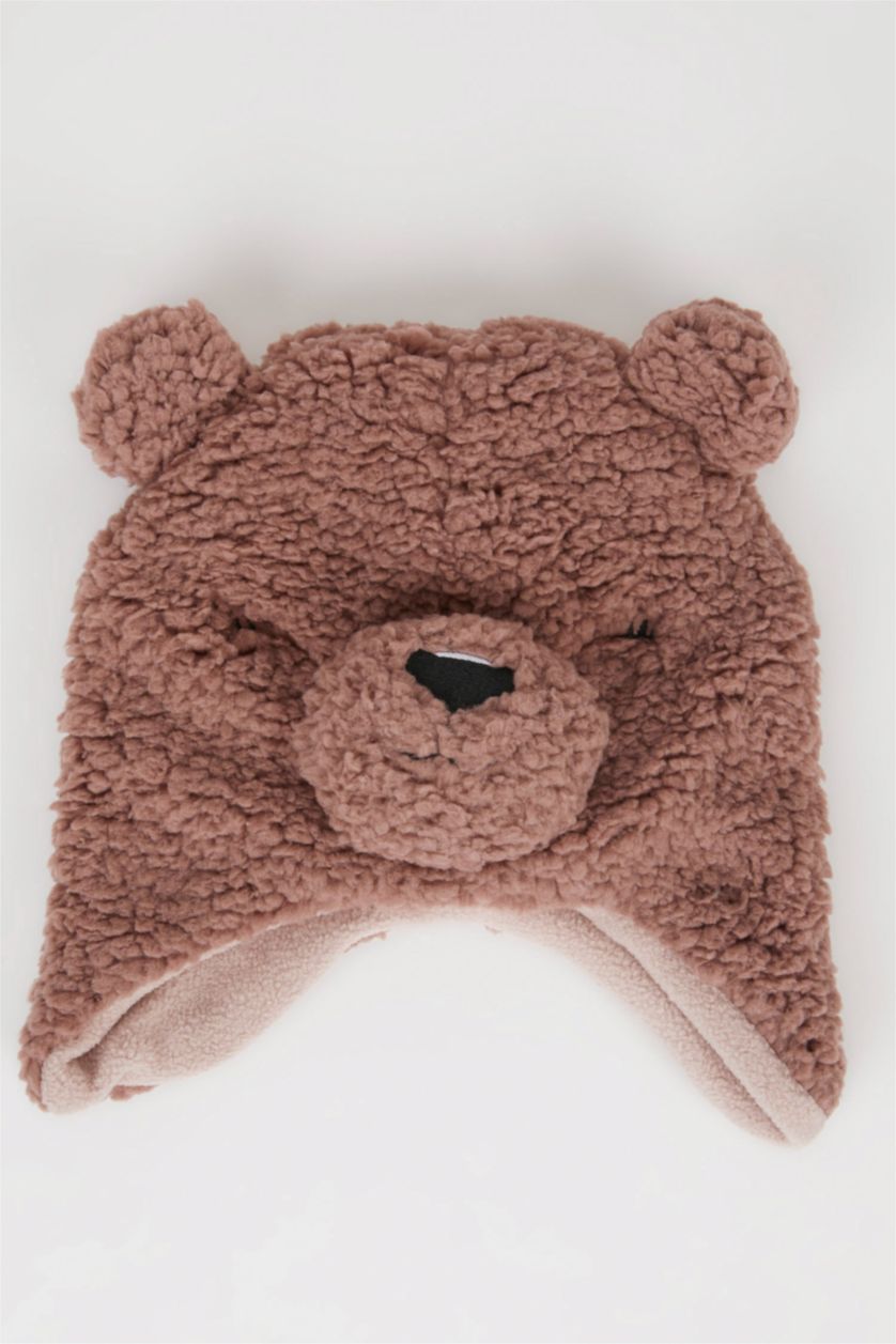 BABY GIRL Dark Pink Baby Girl Teddy Bear Figured Plush 2 Piece Set