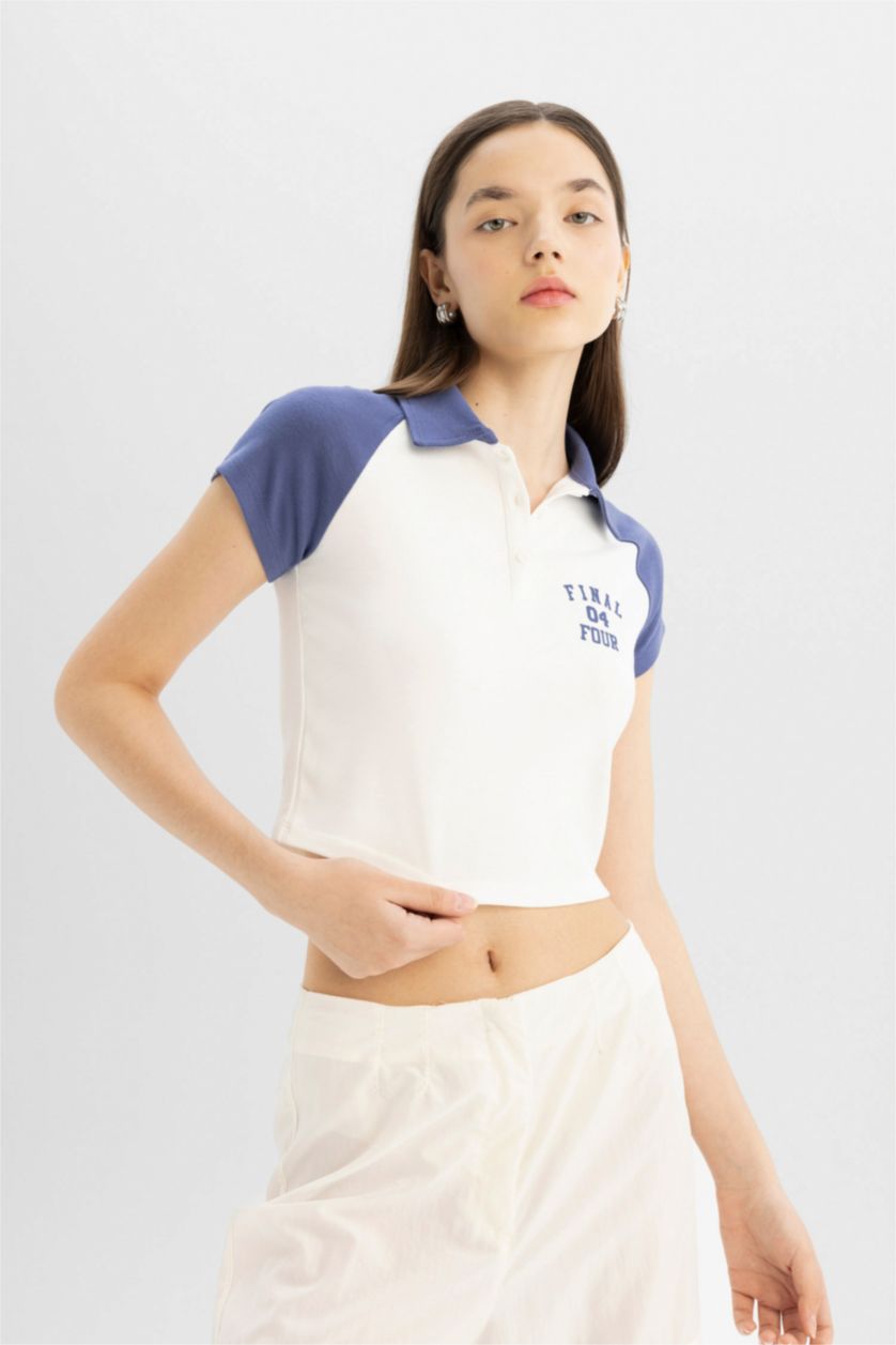 Әйелдерге Күлгін түс Coool минималл слоган модаль Қысқа жеңді футболка