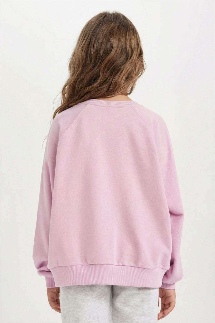 FILLES Rose Sweat-Shirt Oversize imprimé pour Fille