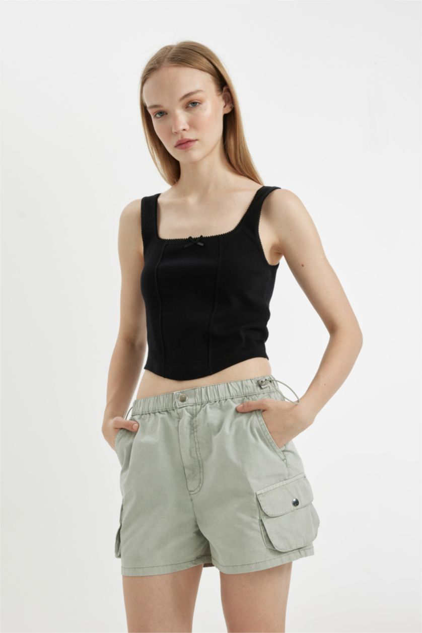 FEMME Noir Débardeur Slim en Modal