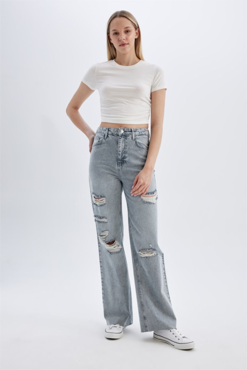 WOMAN White Fitted Crew Neck Modal Short Sleeve T-Shirt