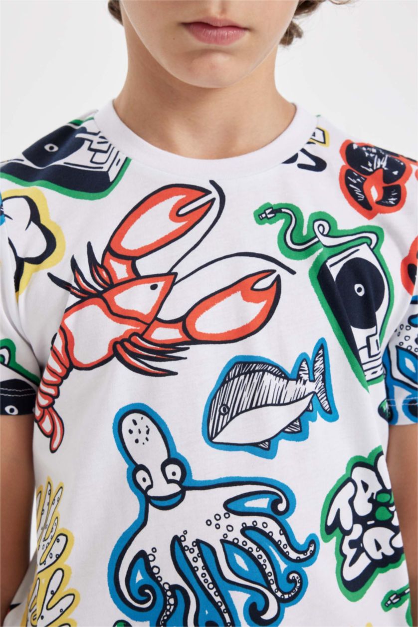 أولاد أبيض سيت بجامة ولادي قصة عادية - قطعتين