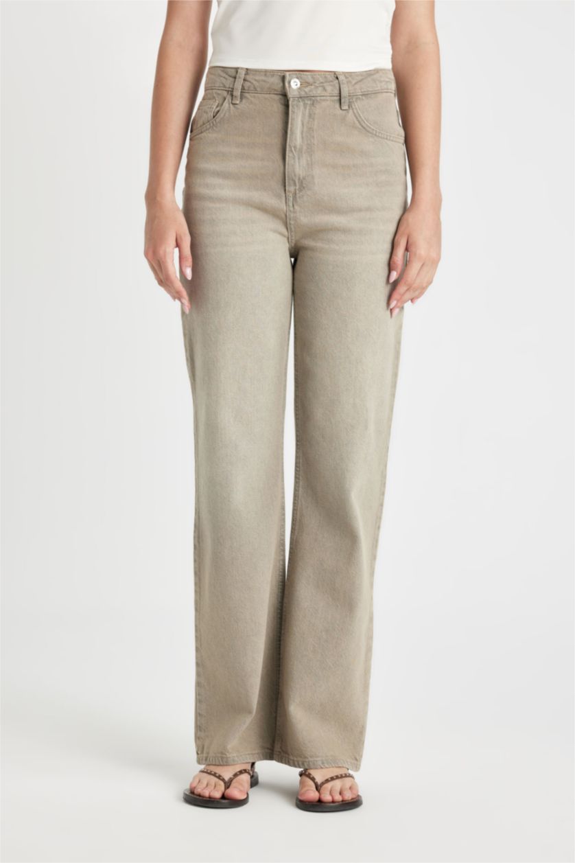 WOMAN Grey High Waist Trousers