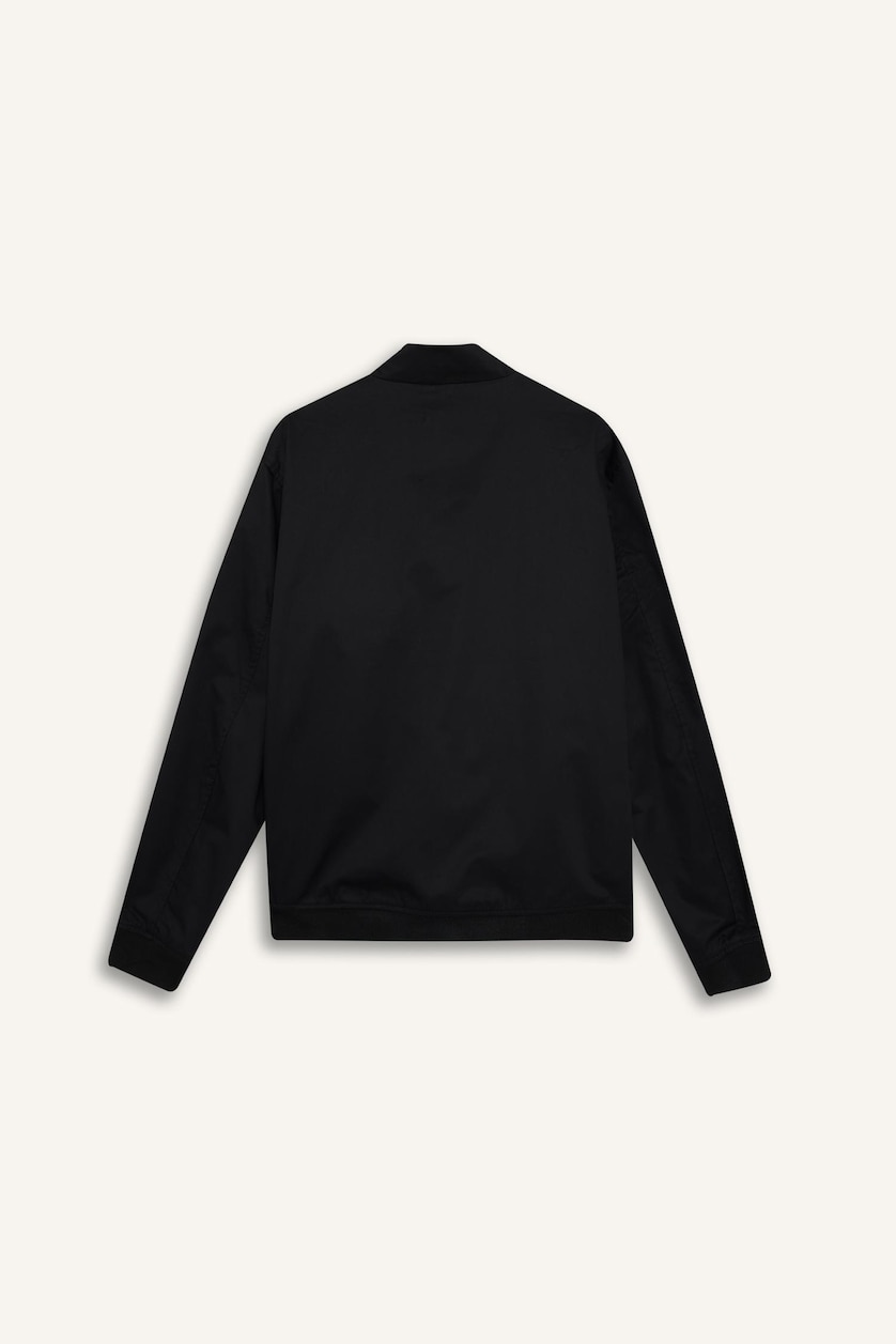 Men Black Zipper Puffer Jacket
