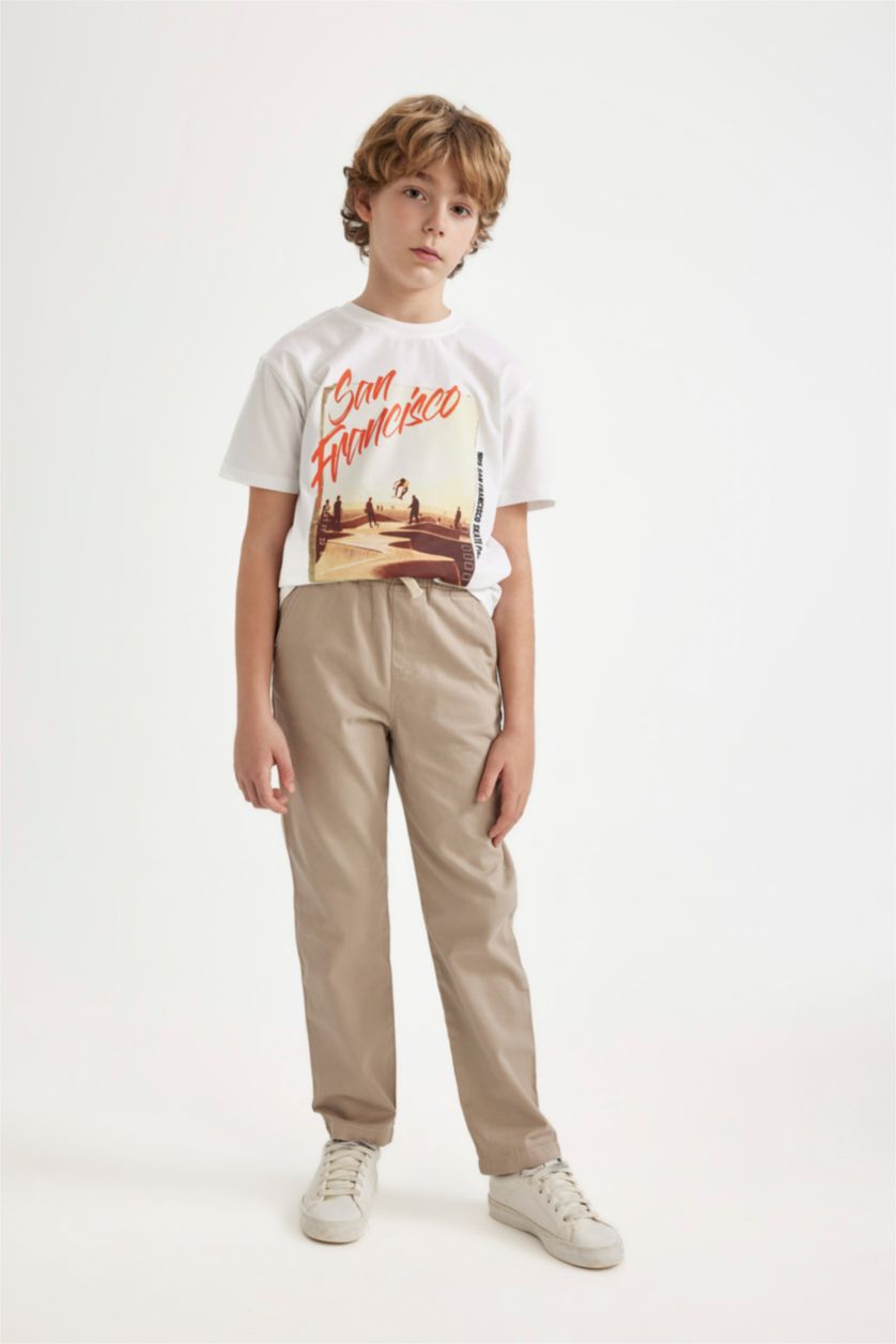 أولادي اللون الحجري بنطلون اولادي جبردين قصة عادية برجل عادي بيج حجري