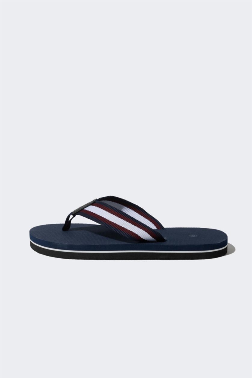 Мужчины Синий Сланцы на плоской подошве для мужчин