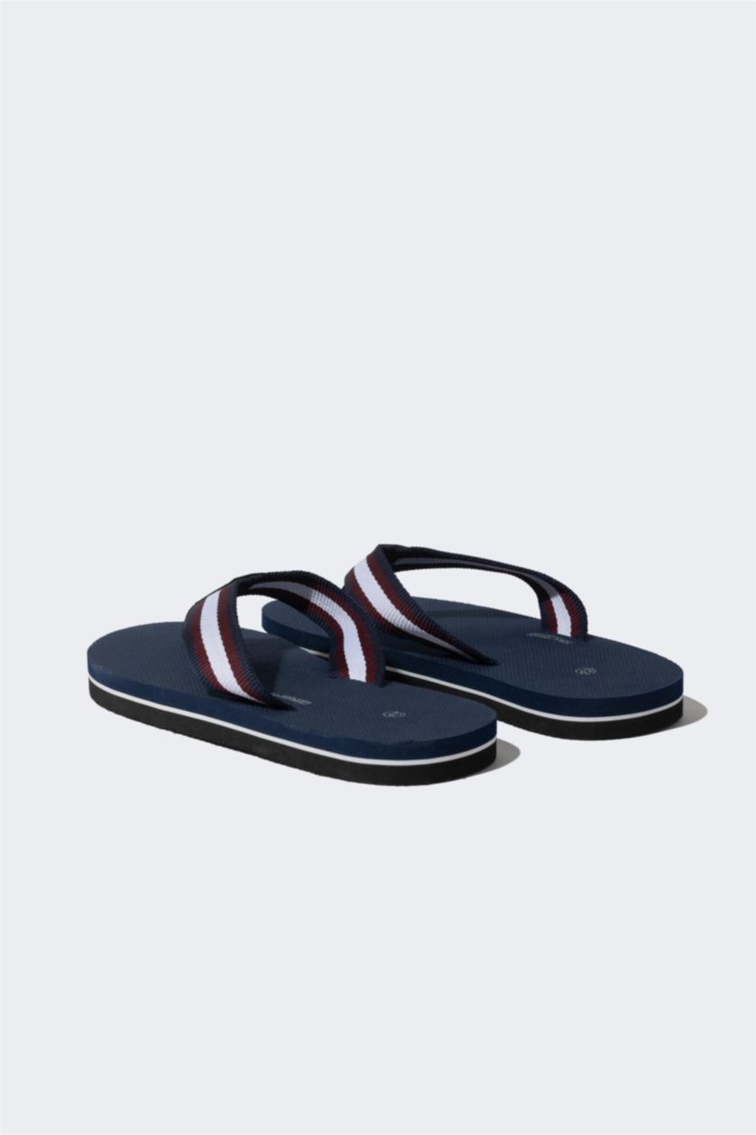 Мужчины Синий Сланцы на плоской подошве для мужчин