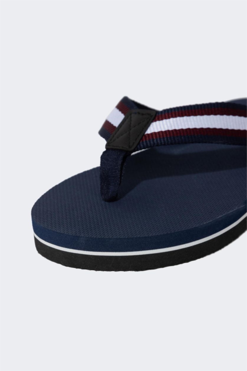 Мужчины Синий Сланцы на плоской подошве для мужчин