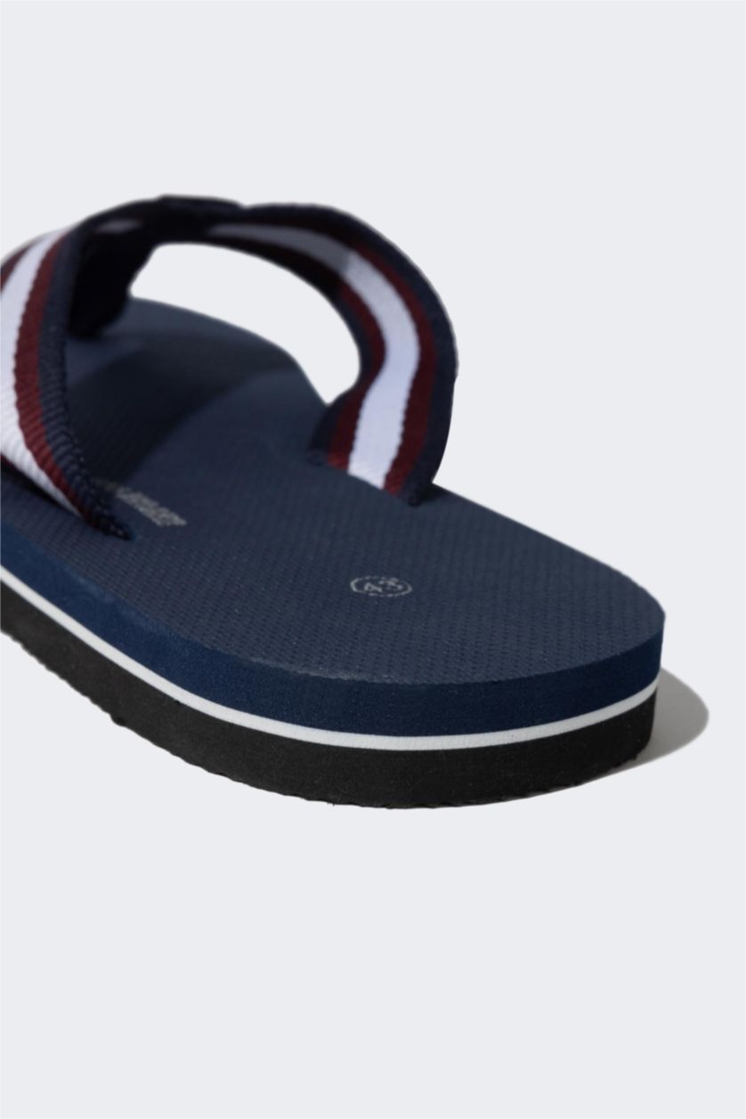 Мужчины Синий Сланцы на плоской подошве для мужчин