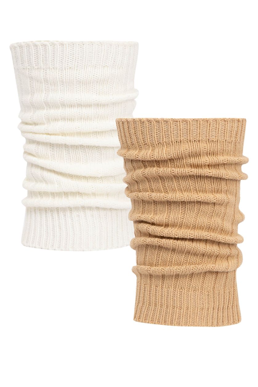 FEMME Beige Lot de 2 Jambières de l’hiver pour femme