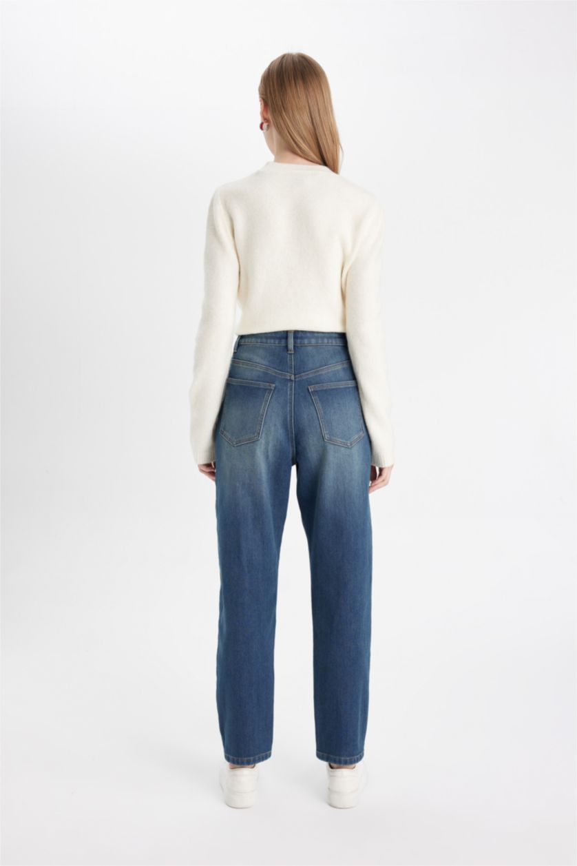 Әйелдерге Көк Жайлы Аналар деним Шалбар