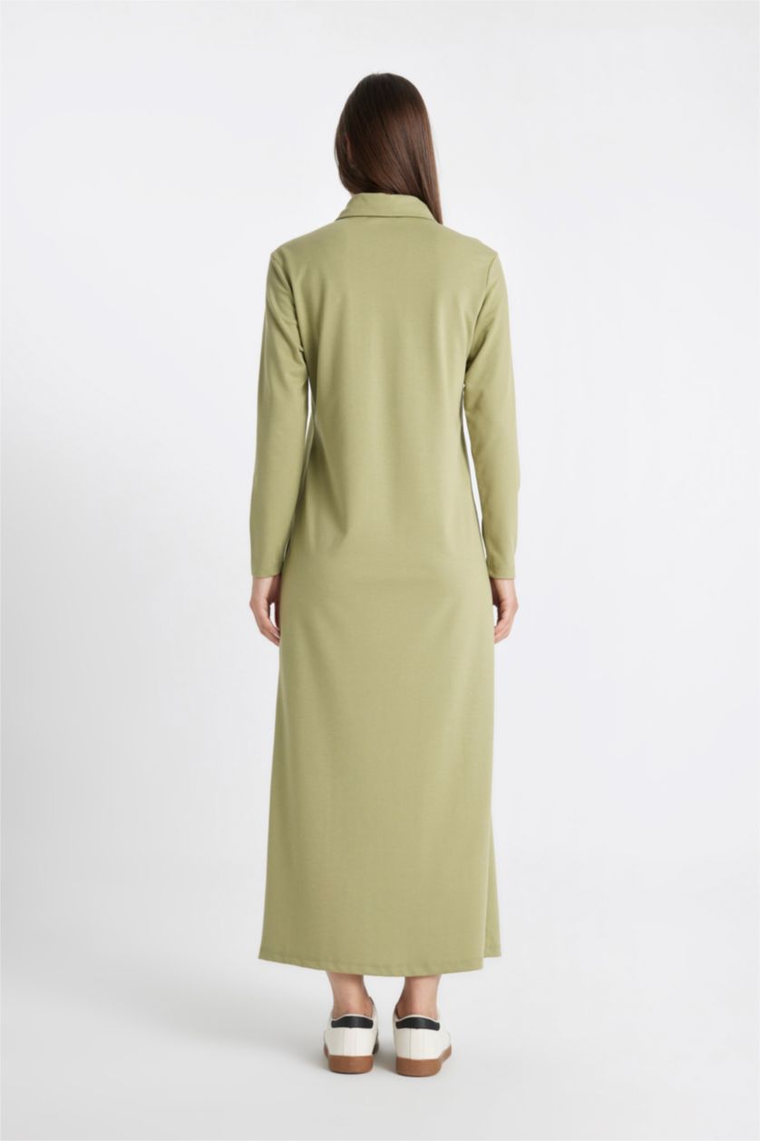 Women Green Pique Dress