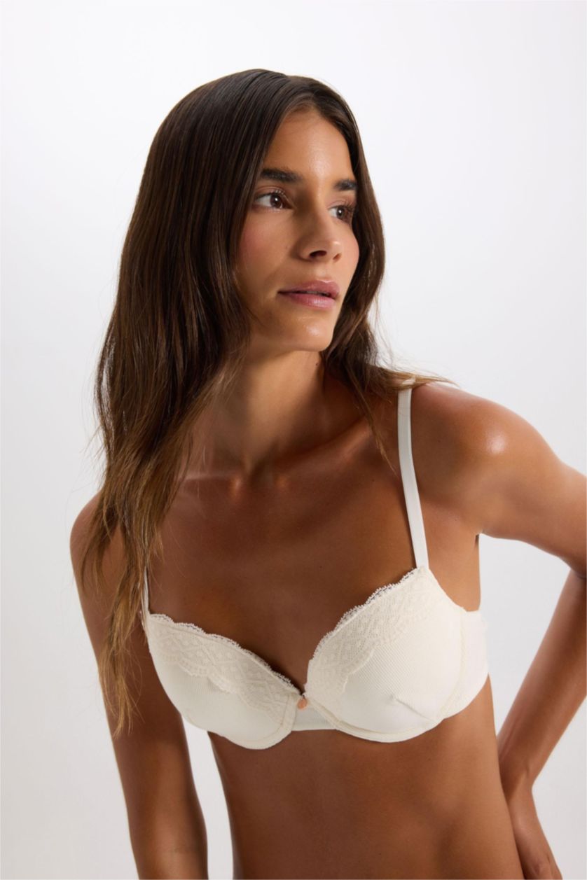 FEMME Écru Soutien-gorge basique en dentelle