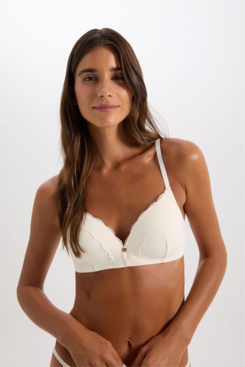 FEMME Écru Soutien gorge Coton Rembourré