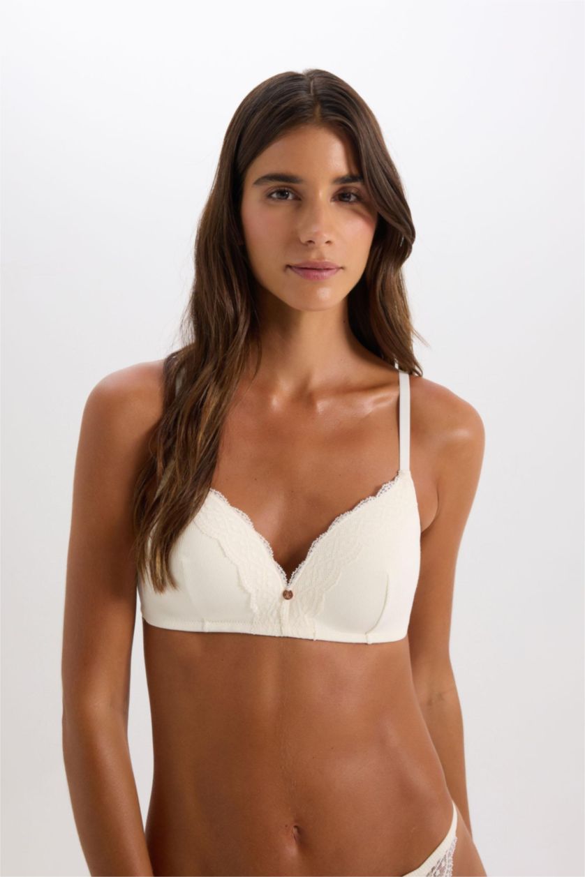 FEMME Écru Soutien gorge Coton Rembourré
