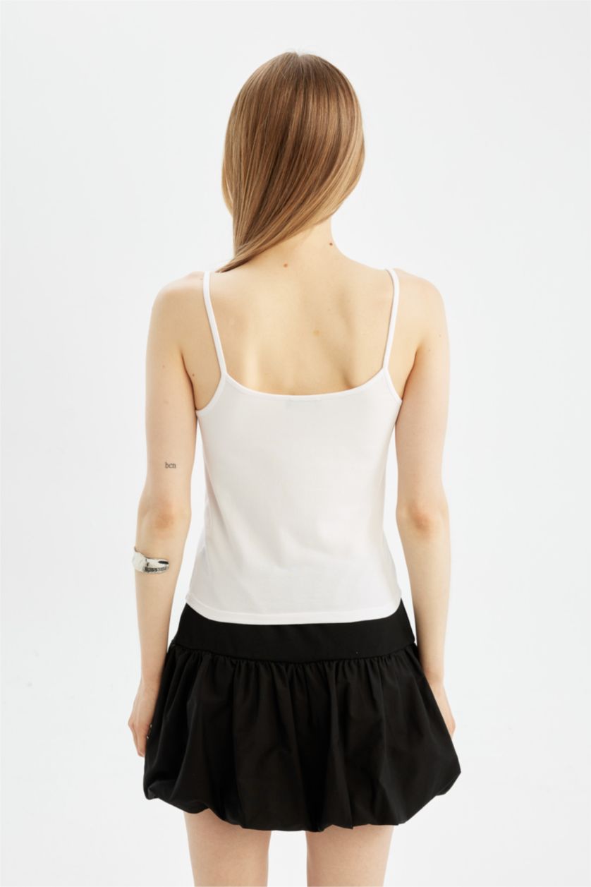 نساء أبيض فانيلة سليم فيت بياخة بالدانتيل