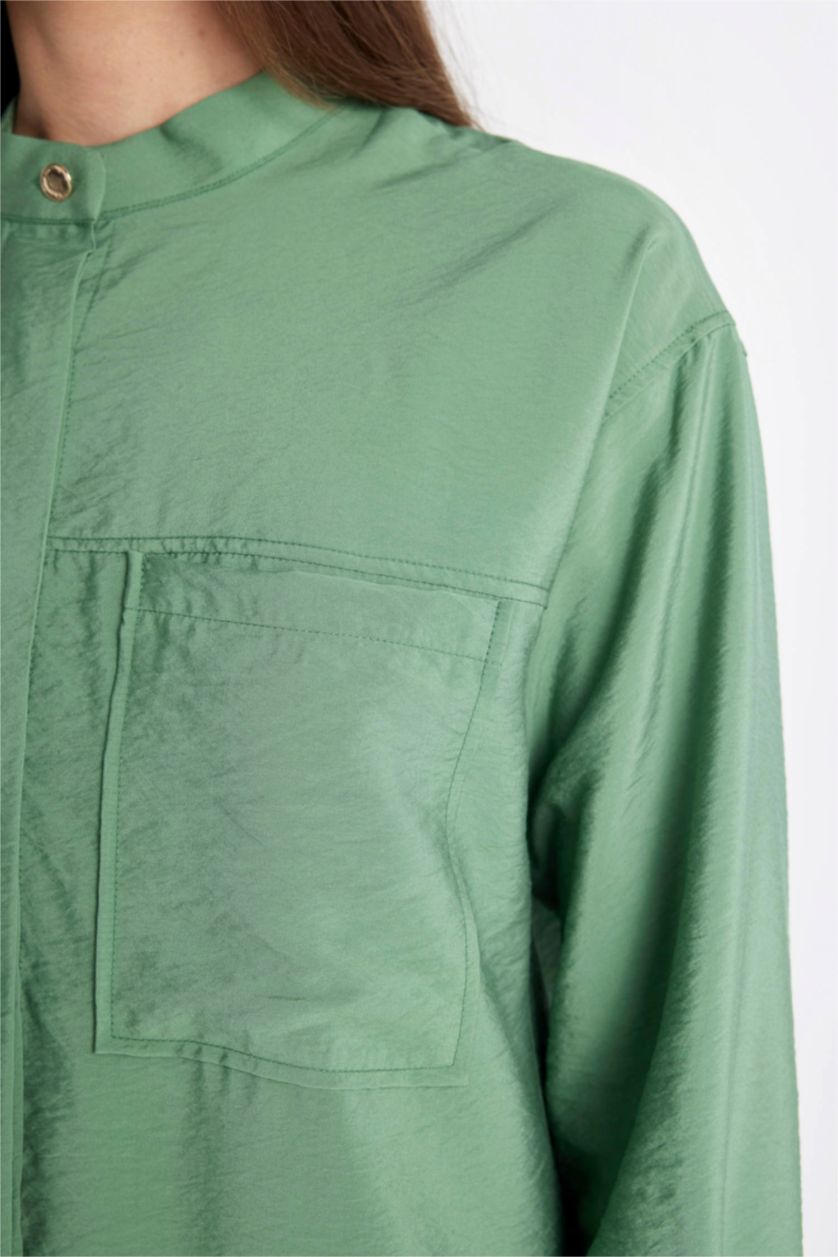 WOMAN Green Relax Fit Long Sleeve Tunic