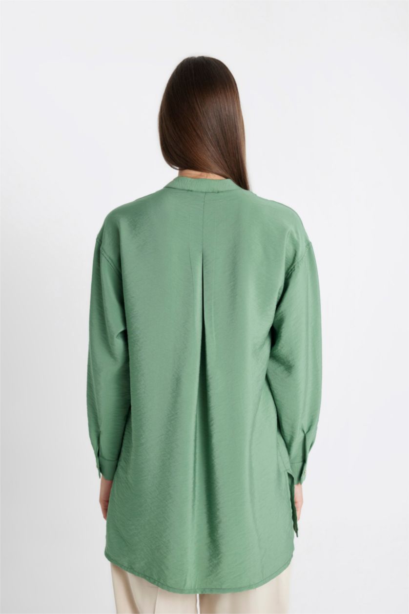 WOMAN Green Relax Fit Long Sleeve Tunic