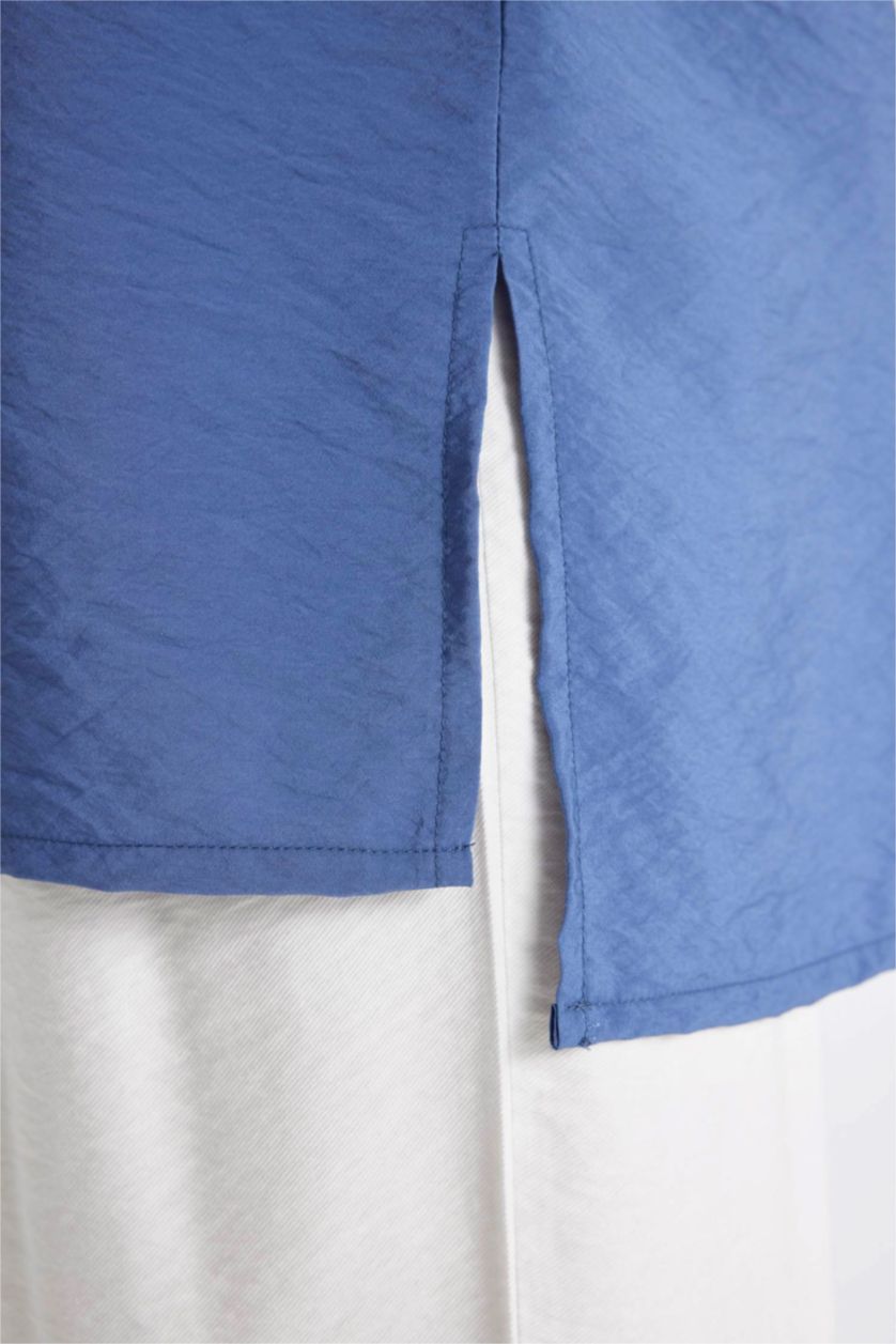 WOMAN Indigo Relax Fit Long Sleeve Shirt Tunic