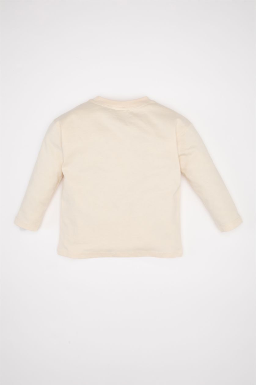 BABY BOY Light Stone Baby Boy Crew Neck Long Sleeve T-Shirt