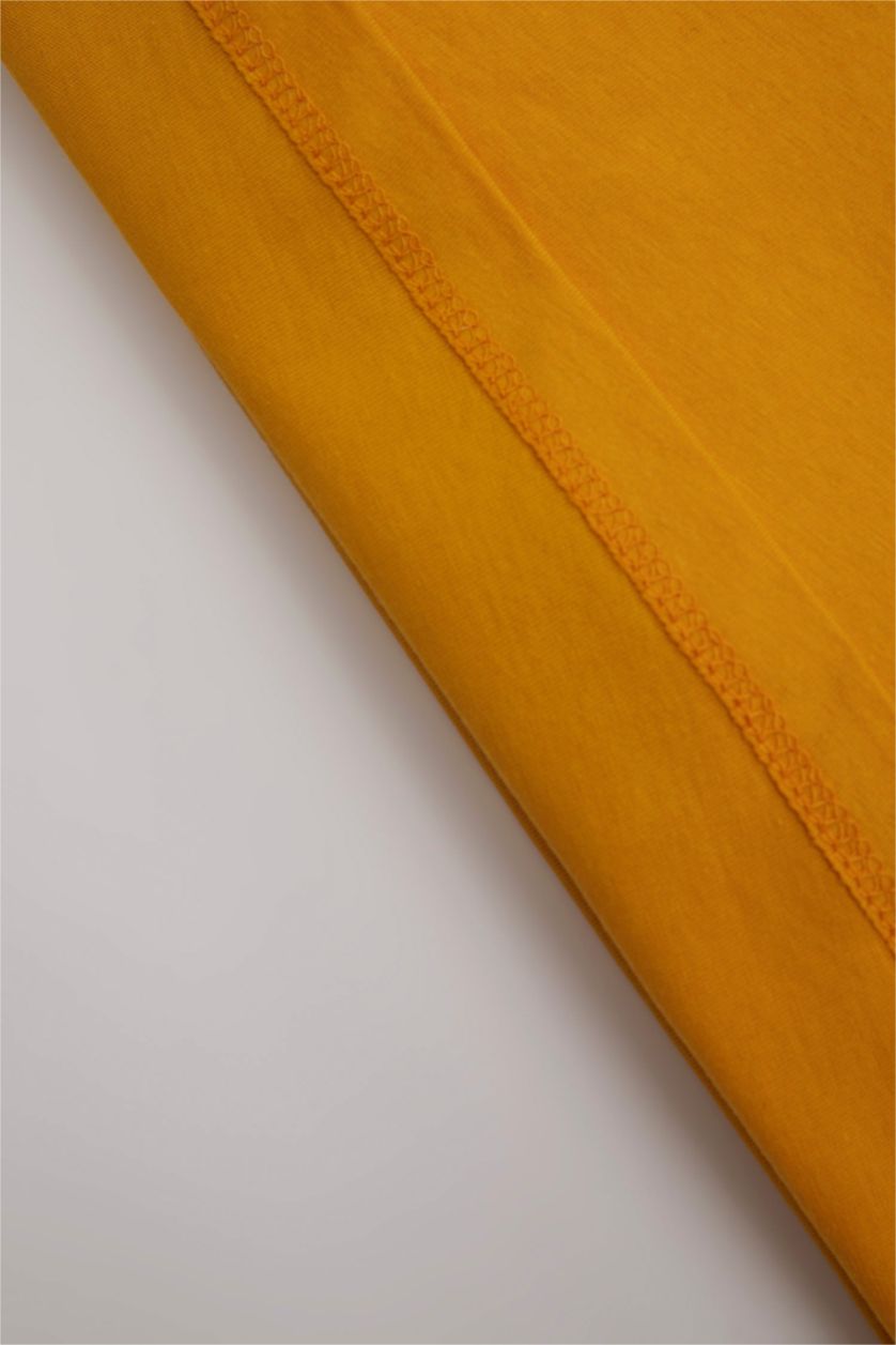 BABY BOY Dark Yellow Baby Boy Sports Printed 2 Piece T-Shirt