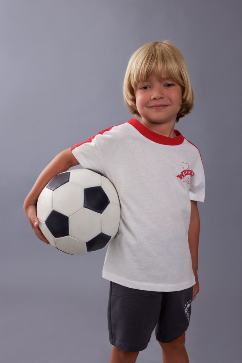 Baby Boy Anthracite Baby Boy Printed Shorts