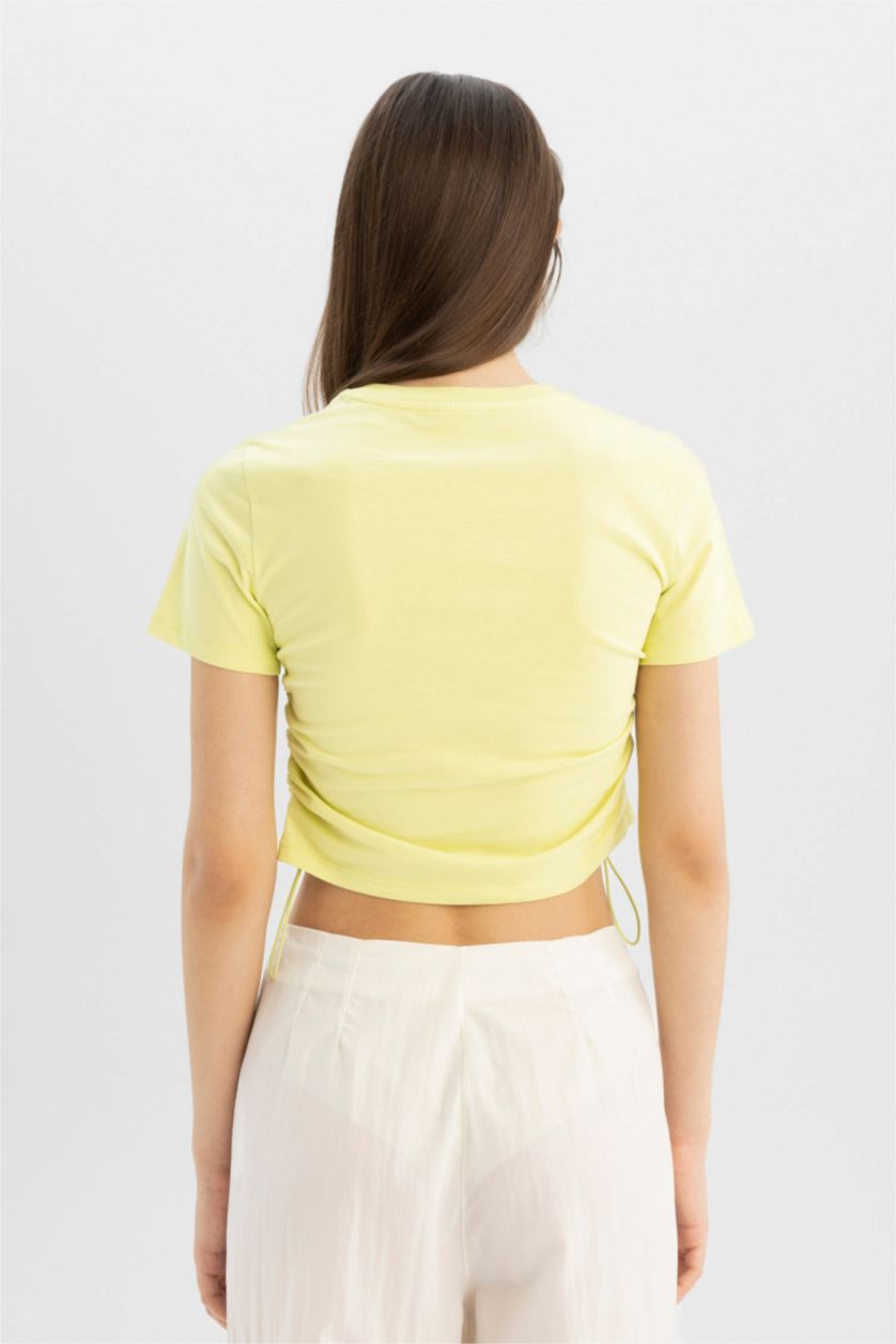 WOMAN Light Green Fitted Short Sleeve T-Shirt