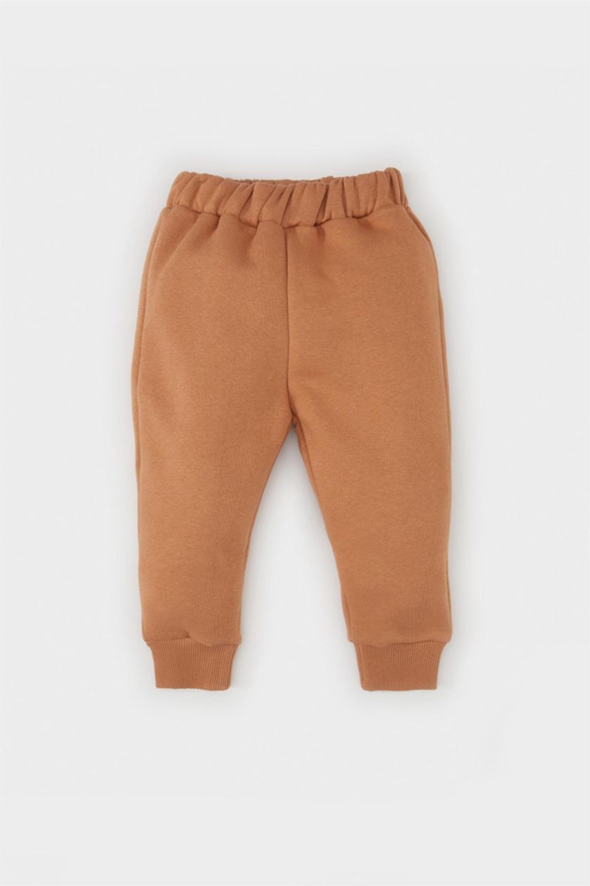 BABY GIRL Light Brown Girl Regular Fit Thick Fabric Trousers
