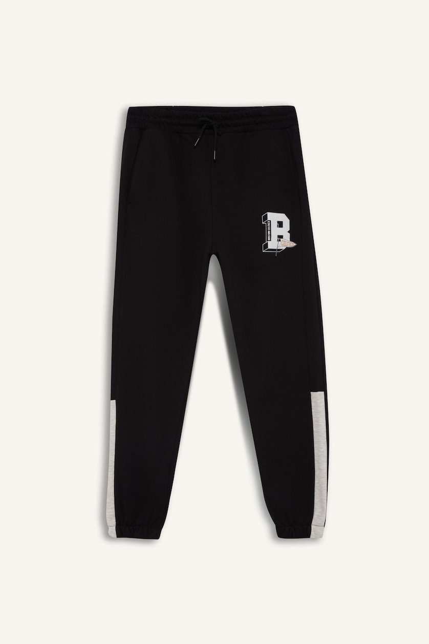 Men Black Standard Fit Thick Sweatshirt Fabric Jogger