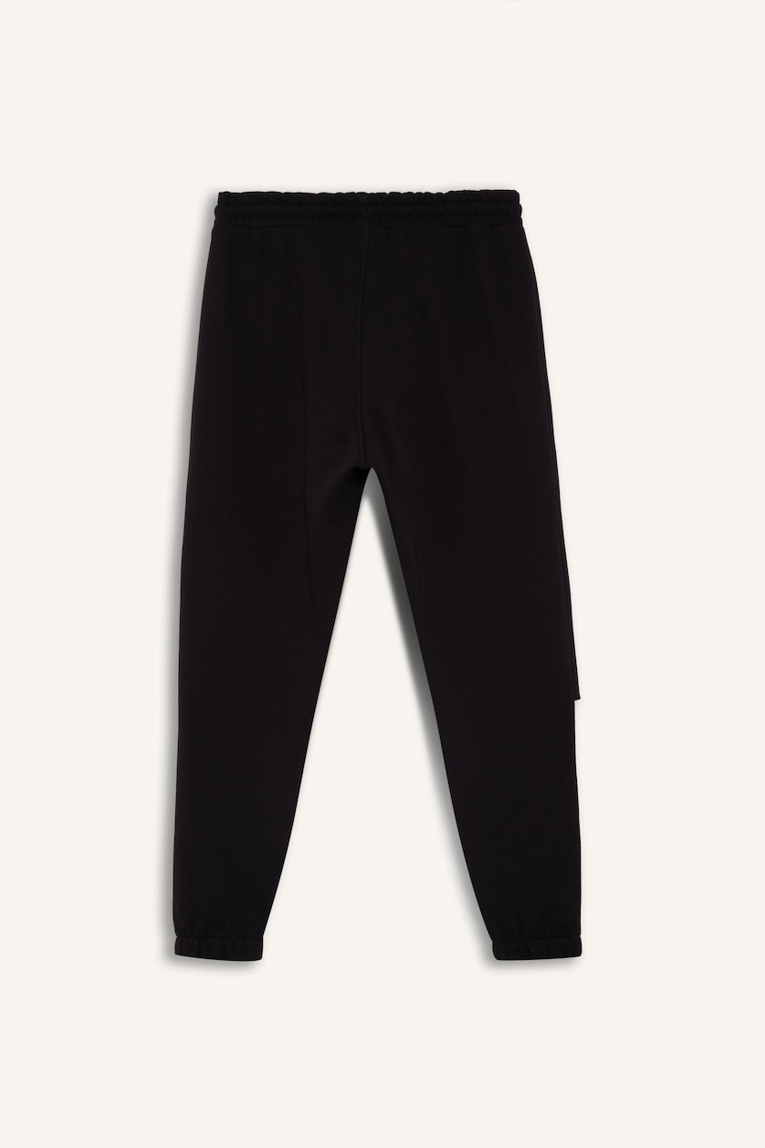 Men Black Standard Fit Thick Sweatshirt Fabric Jogger