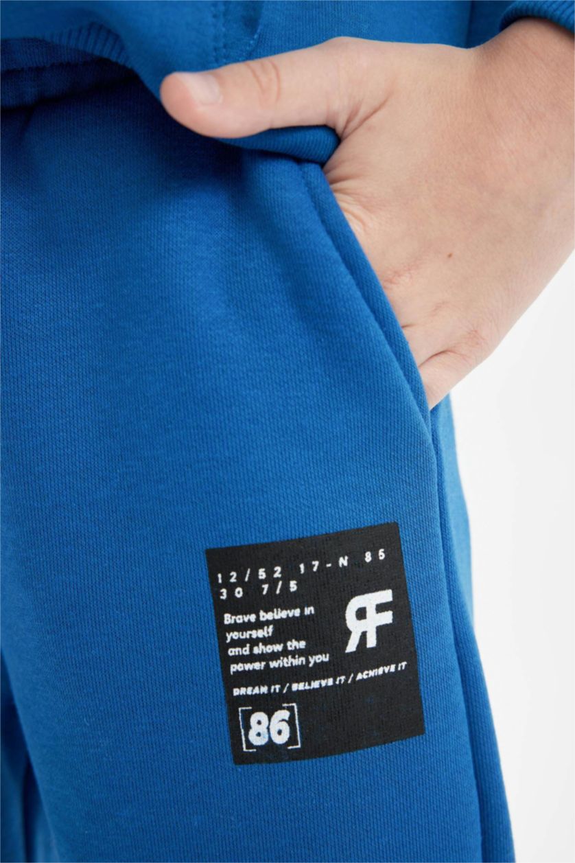 GARÇONS Bleu Foncé Pantalon de Jogging avec poches et étiquette tissée pour Garçon