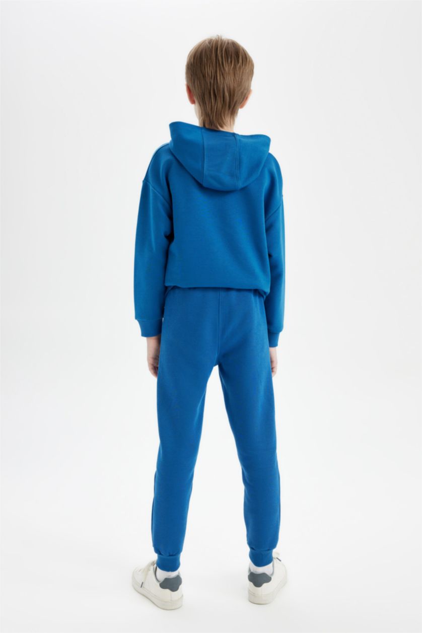 GARÇONS Bleu Foncé Pantalon de Jogging avec poches et étiquette tissée pour Garçon