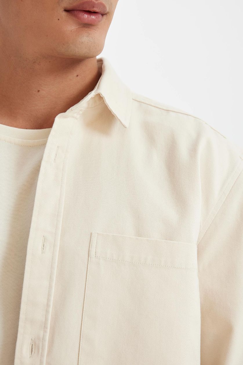 Ерлер Ашық Бежевый релакс пішімі Сыртқа киетін жейде