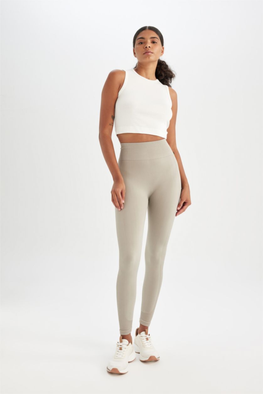 Әйелдерге Сұр беліңізді жабыңыз Леггинстер