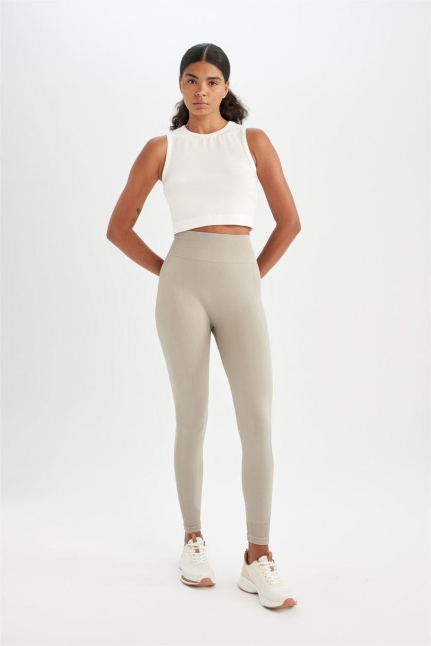 Әйелдерге Сұр беліңізді жабыңыз Леггинстер