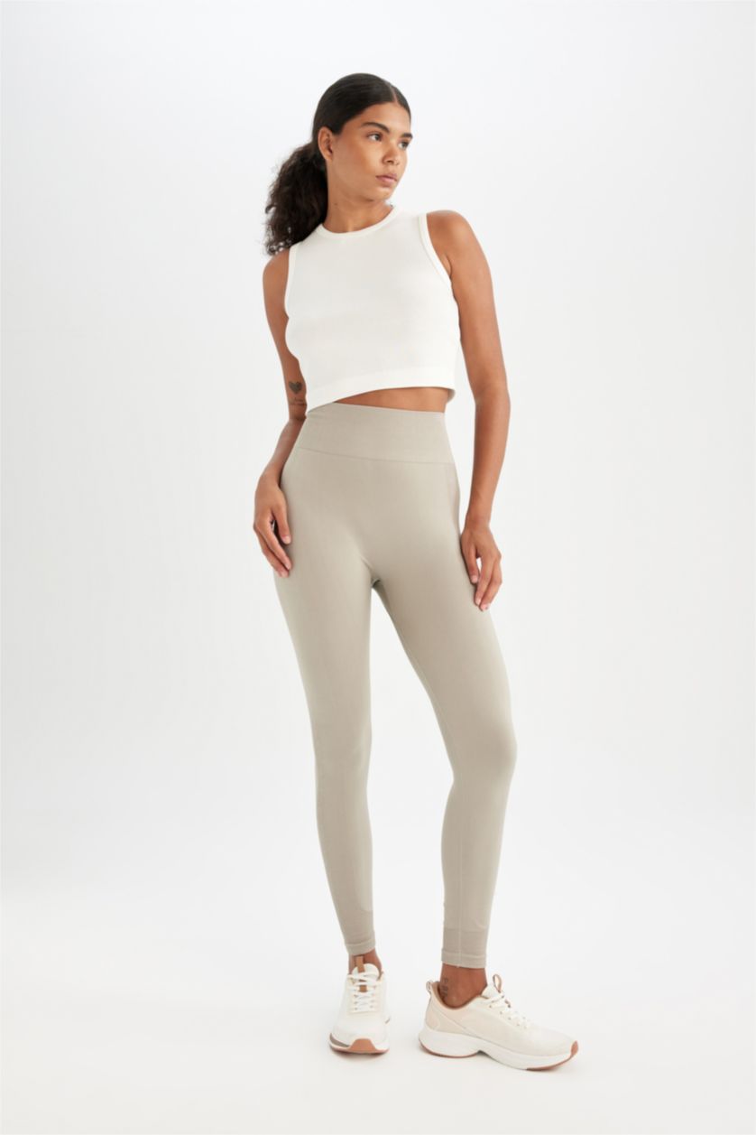 Әйелдерге Сұр беліңізді жабыңыз Леггинстер