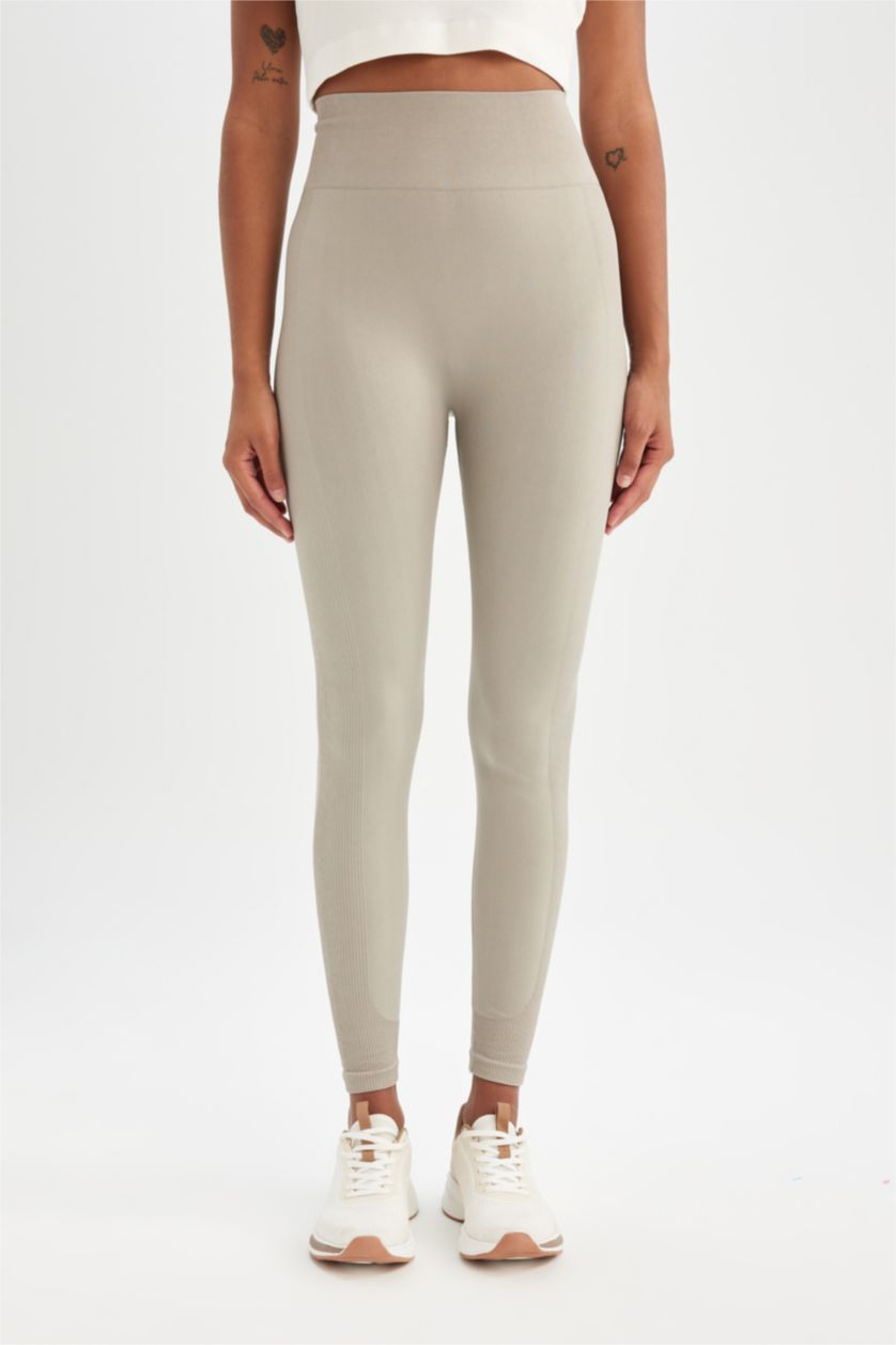 Әйелдерге Сұр беліңізді жабыңыз Леггинстер